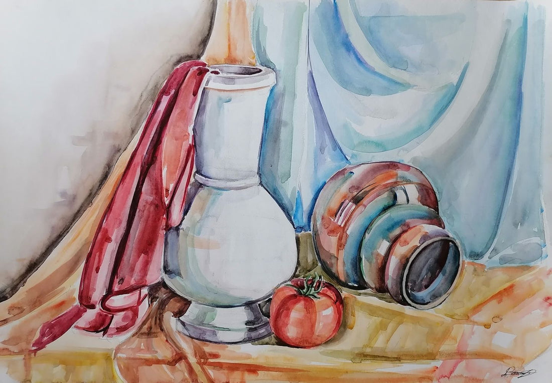 Pots with drapes
