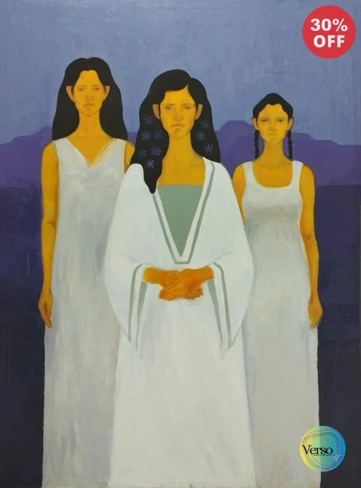 3 women in White 150 x 190 cm / Oil / Unframed, shipped in roll
