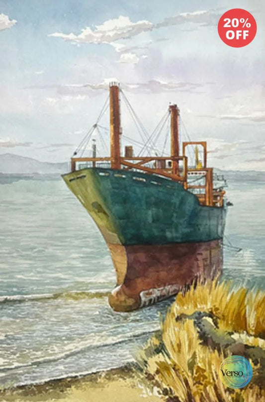 A ship 37 x 55 cm / Watercolor / Unframed, shipped in roll