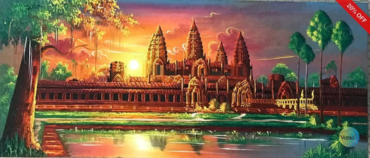 Angkor Wat Temple 70 x 30 cm / Acrylic / Unframed, shipped in roll
