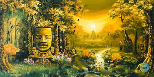 Brahma face 100 x 50 cm / Acrylic / Unframed, shipped in roll