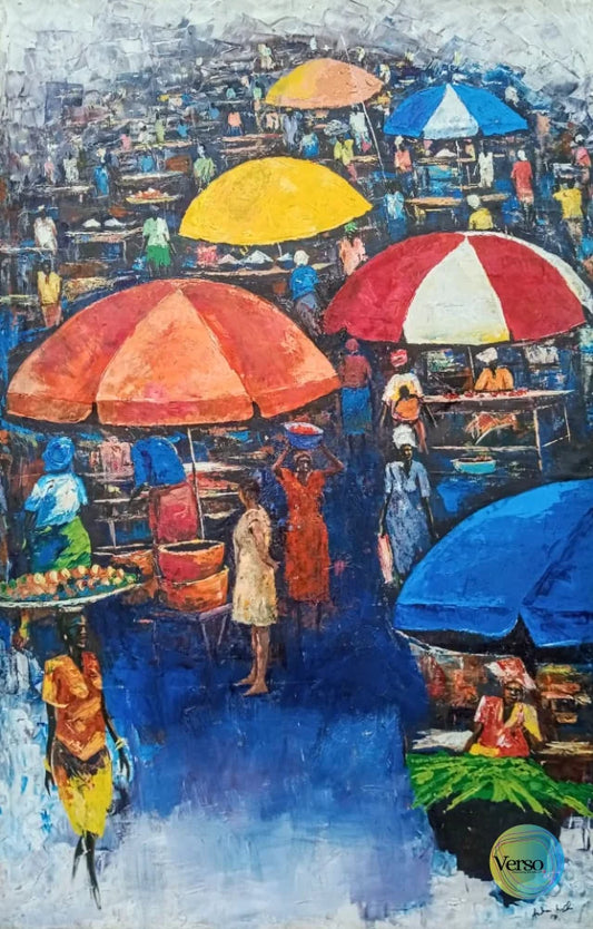 Buyers and Sellers 47 x 67 cm / Acrylic / Unframed, shipped in a roll