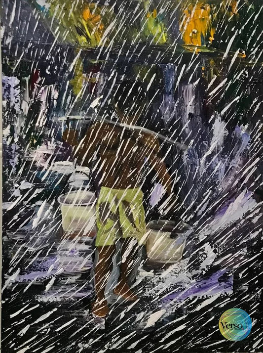 Carrying Water 60 x 80 cm / Acrylic / Unframed, shipped in roll