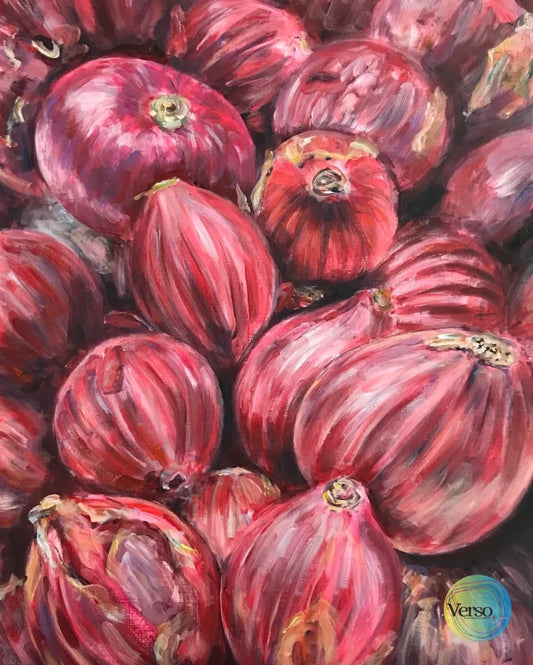 Cebollas 30 x 40 cm / Acrylic / Unframed, shipped flat