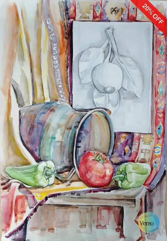 Composition 42.8 x 61.1 cm / Watercolor / Unframed, shipped in a roll