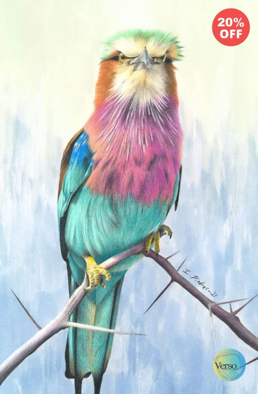 Con la mirada seria 29.7 x 42 cm / Mixed / Unframed, shipped flat