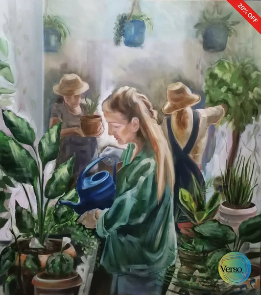 Cultivation of plants 80 x 90.5 cm / Oil / Unframed, shipped in a roll