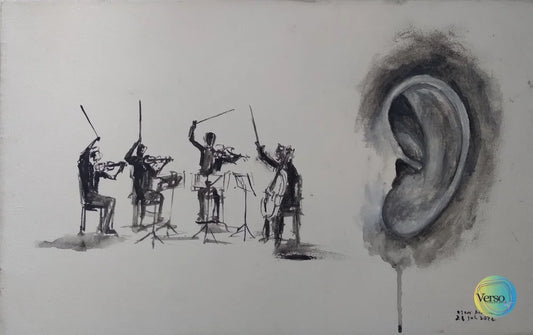 Dialog 55 x 33 cm / Acrylic / Unframed, shipped flat