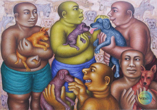 Dog Lover Series 04 - 200 x 145 cm / Mixed / Unframed, shipped in a roll