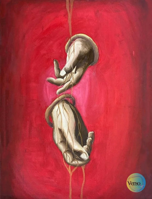 Dripping in Gold - 36 x 24 cm / Oil / Unframed, shipped in a roll