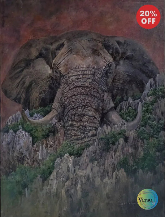 Elephant 60 x 80 cm / Acrylic / Unframed, shipped flat
