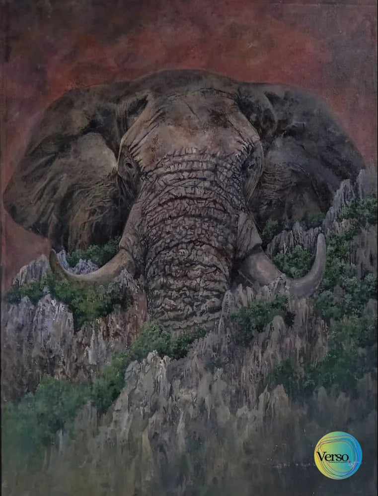 Elephant 60 x 80 cm / Acrylic / Unframed, shipped flat