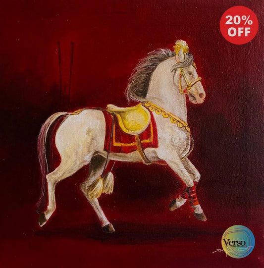 Equestrian Elegance 12 x 12 inch / Oil / Unframed, shipped in a roll