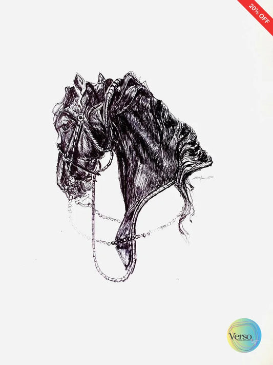 Equine-01 8 x 11 inch / Pen / Unframed, shipped in a roll