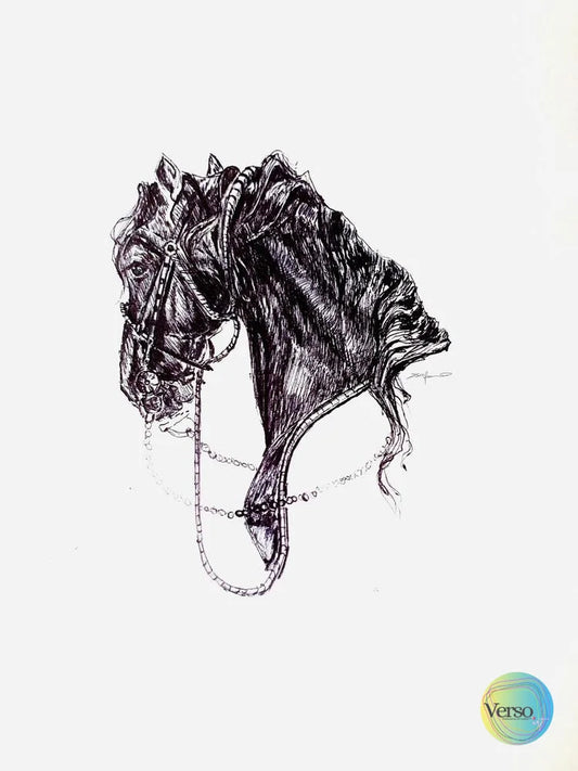 Equine-01 8 x 11 inch / Pen / Unframed, shipped in a roll