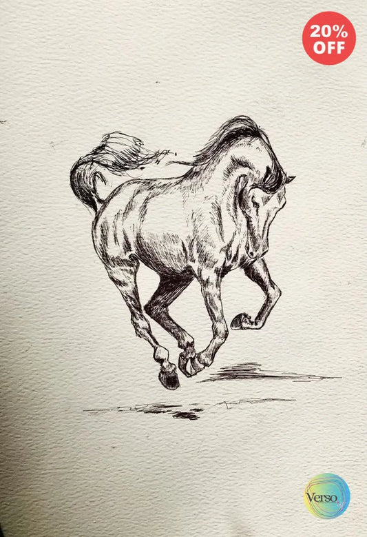 Equine -03 7 x 11 inch / Pen / Unframed, shipped in a roll