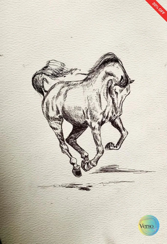 Equine -03 7 x 11 inch / Pen / Unframed, shipped in a roll