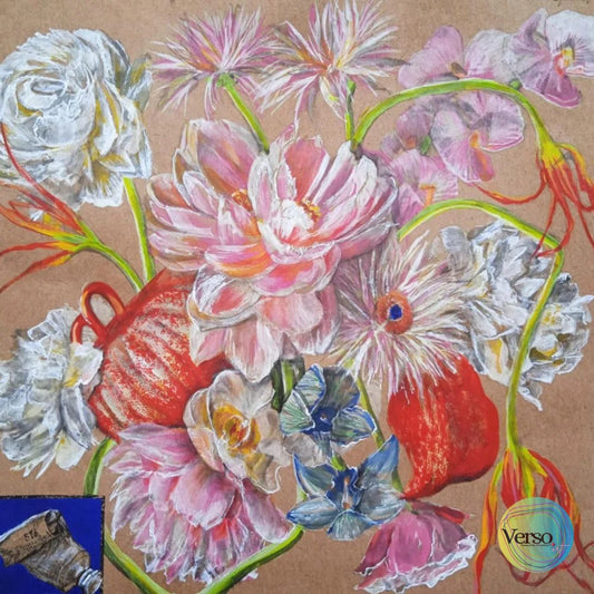 Flores 32.5 x 32.5 cm / Acrylic / Unframed, shipped in a roll