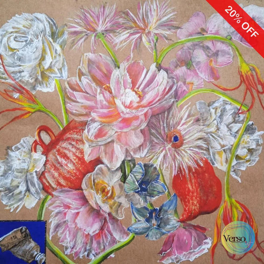 Flores 32.5 x 32.5 cm / Acrylic / Unframed, shipped in roll