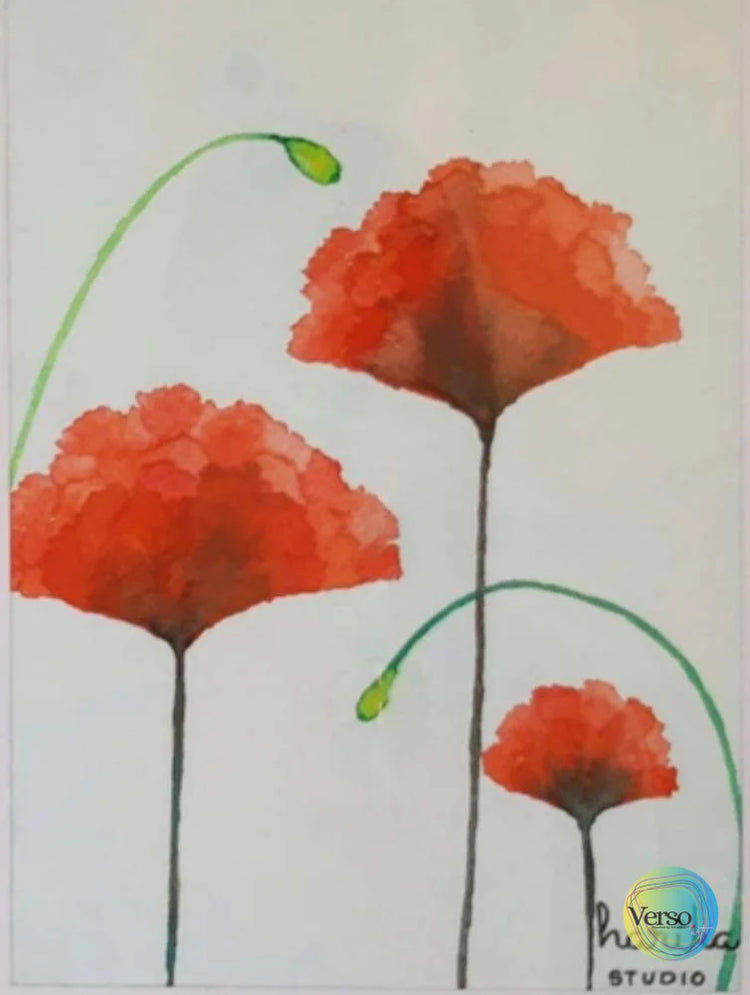 Flores de Amor 15 x 20 cm / Watercolor / Unframed, shipped in roll