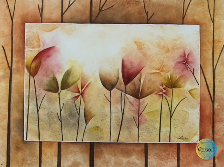 Flower composition 61 x 47 cm / Watercolor / Unframed, shipped in roll