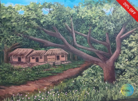 Forest road 12.5 x 18.5 cm / Acrylic / Unframed, shipped in a roll