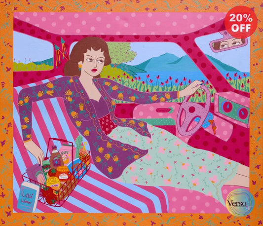 Girl Driving a Car - 150 x 130 cm / Acrylic / Unframed, shipped in a roll