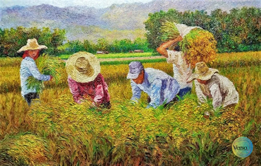 Golden Harvest 40 x 30 cm / Oil / Unframed, shipped in roll