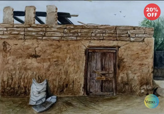 Hassan Fathy’s Village 35 x 25 cm / Watercolor / Unframed, shipped in roll