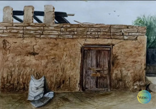 Hassan Fathy’s Village 35 x 25 cm / Watercolor / Unframed, shipped in roll