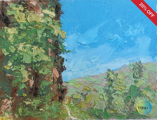 High Cliff 25 x 20 cm / Oil / Unframed, shipped in a roll