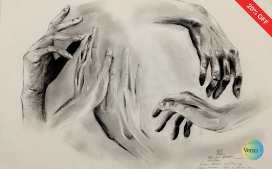 Hold 42 x 30 cm / Charcoal / Unframed, shipped in roll