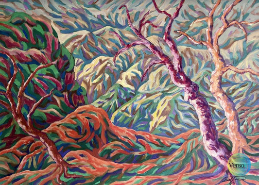 Homenaje a mis montañas 70 x 50 cm / Oil / Unframed, shipped in roll