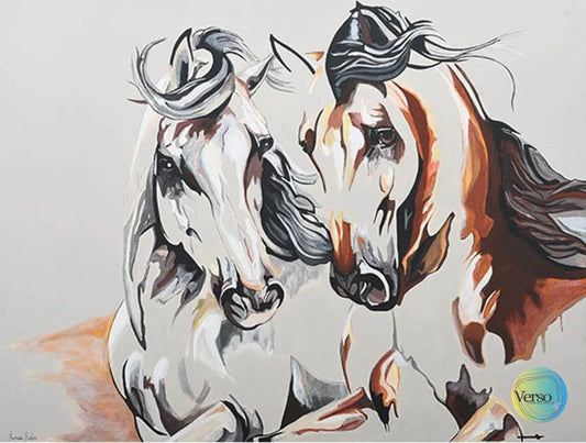 Horses 80 x 60 cm / Acrylic / Unframed, shipped in roll