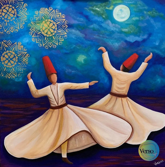 Ibadat-1 60 x 60 cm / Acrylic / Unframed, shipped in roll