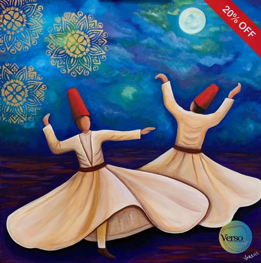 Ibadat-1 60 x 60 cm / Acrylic / Unframed, shipped in roll