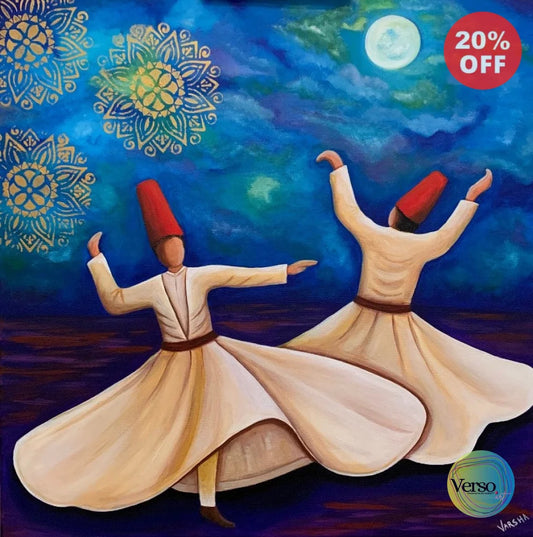 Ibadat-1 60 x 60 cm / Acrylic / Unframed, shipped in roll