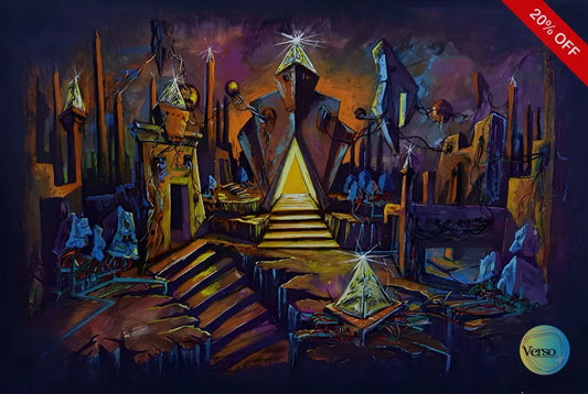 Journey to Agartha 40 x 26 cm / Gouache / Unframed, shipped in roll