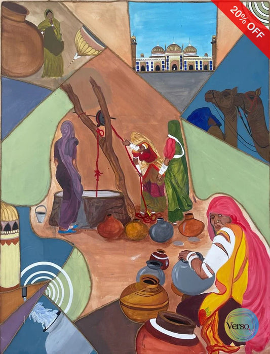 Joy of Cholistan Series 2 48 x 59.5 cm / Acrylic / Unframed, shipped in roll