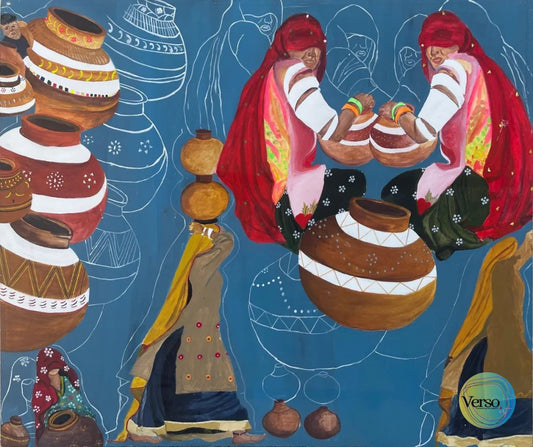 Joy of Cholistan Series 3 48 x 59.5 cm / Acrylic / Unframed, shipped in roll