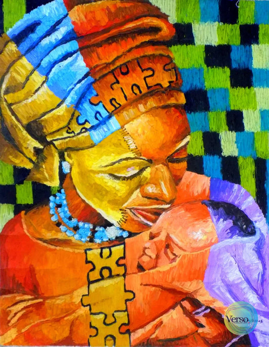 Joy of Motherhood 42 x 50 cm / Acrylic / Unframed, shipped in a roll Art on Canvas