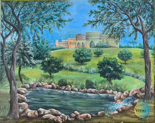 Katara Waterfalls 50 x 40 cm / Acrylic / Unframed, shipped in roll