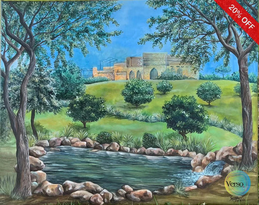 Katara Waterfalls 50 x 40 cm / Acrylic / Unframed, shipped in roll