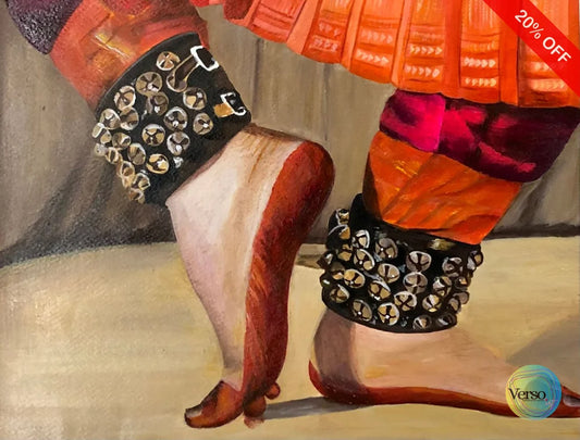 Kathak 11.2 x 14.4 cm / Acrylic / Unframed, shipped in roll