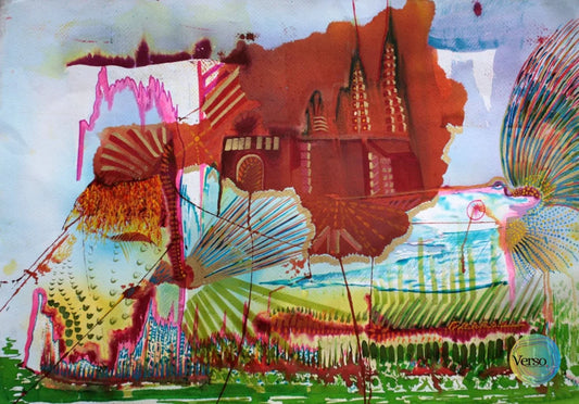 La ciudad de la furia 100 x 70 cm / Watercolor / Unframed, shipped in roll