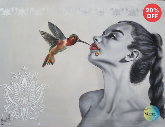 Labios de miel (Honey lips) 80 x 60 cm / Oil / Unframed, shipped flat