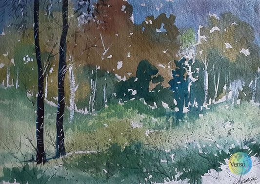 Landscape 11 14 x 10 cm / Watercolor / Unframed, shipped in a roll