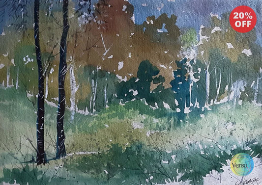 Landscape 11 14 x 10 cm / Watercolor / Unframed, shipped in a roll