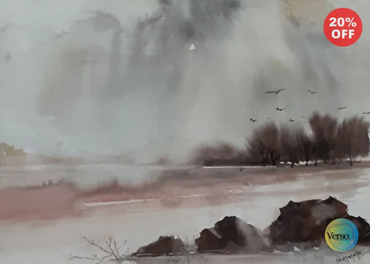Landscape 16 14 x 10 cm / Watercolor / Unframed, shipped in a roll
