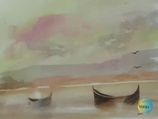 Landscape 17 14 x 10 cm / Watercolor / Unframed, shipped in a roll